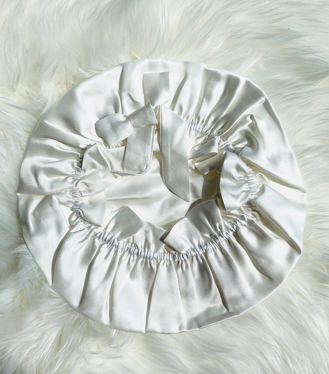 100% Mulberry Silk Caps | Silk Bonnets | Hair care | Beauty | Silk Turban - Double Layered Long Tie
