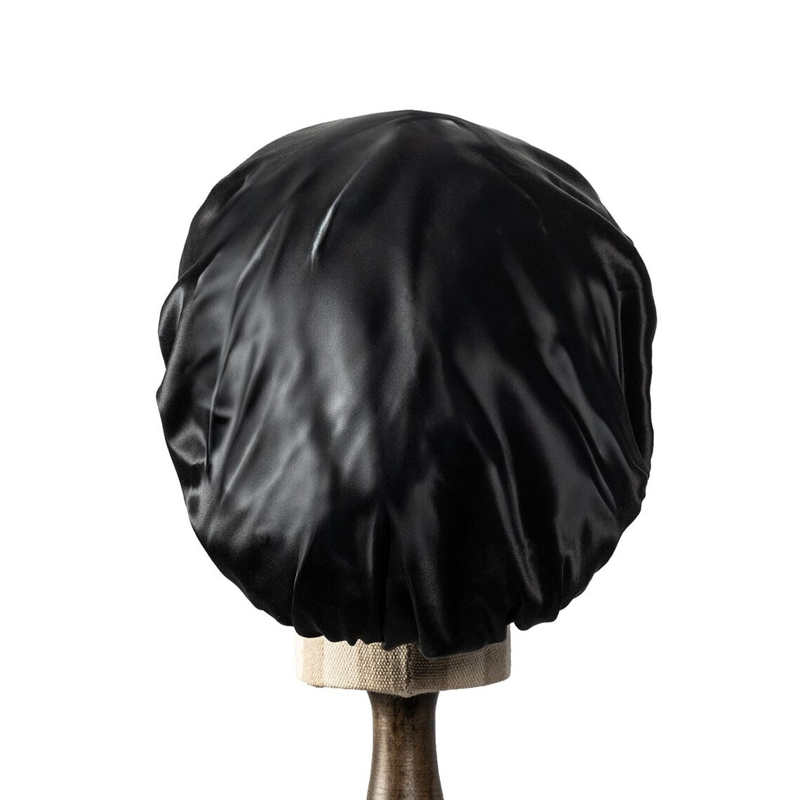 Pure Mulberry Silk Hair Bonnet Dark Night | Double Layer Reversible with Silk Lining | Adjustable Elastic | Black Night Bonnet Gift