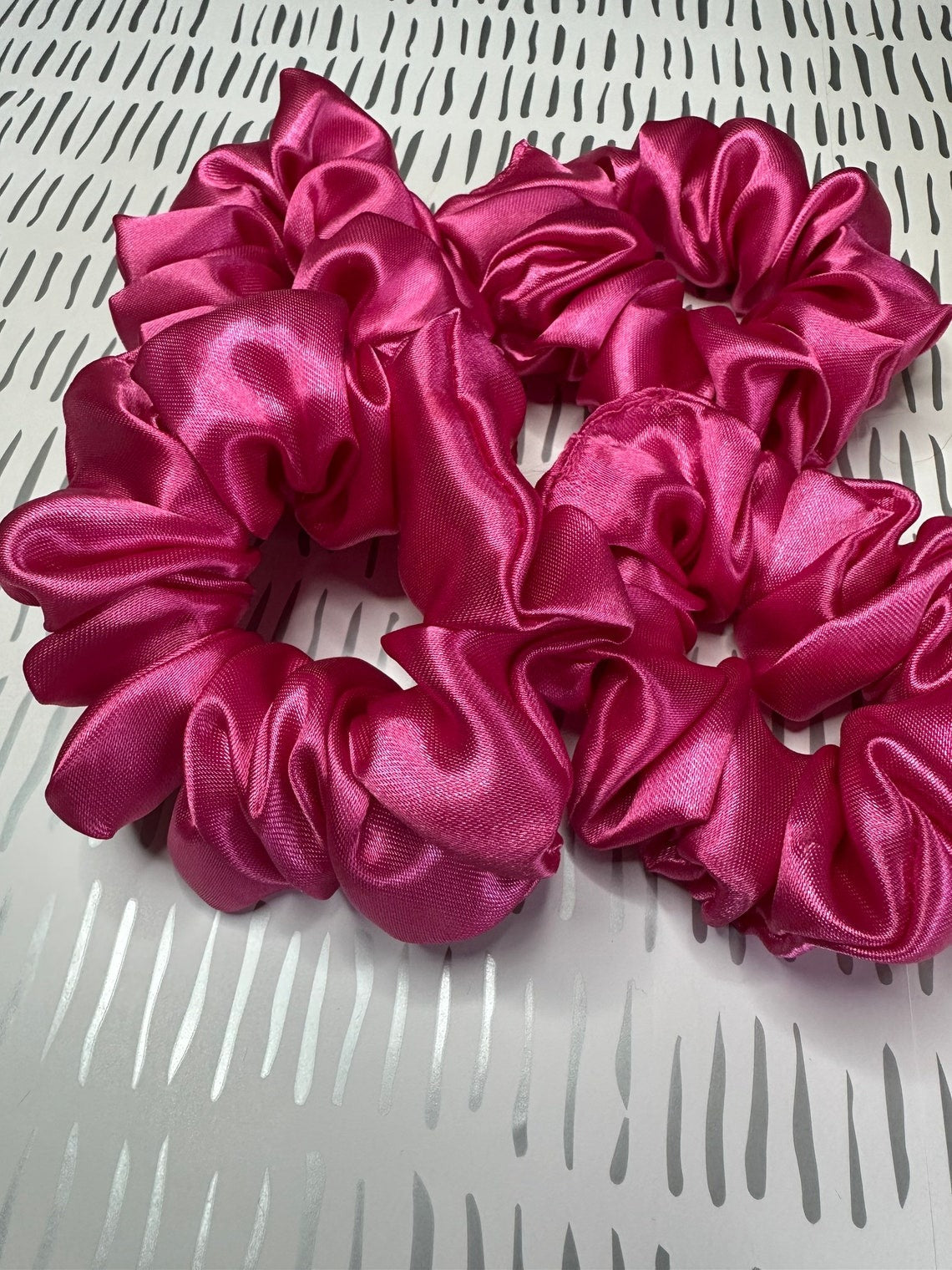 Silky Satin Scrunchies for protecting and styling hair, handmade satin scrunchies