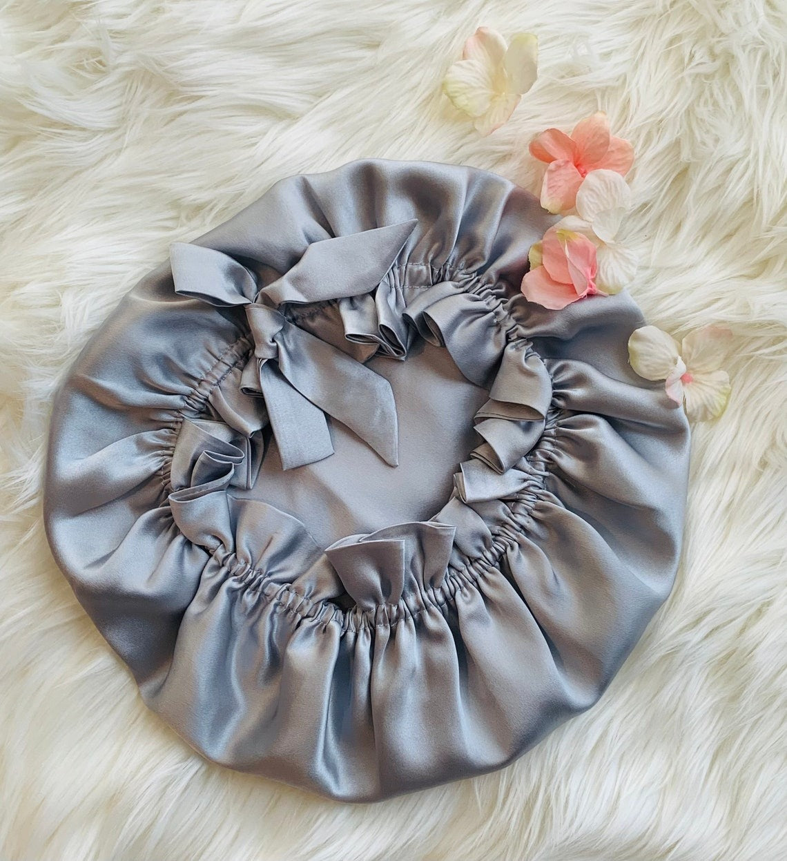 100% Mulberry Silk Caps | Silk Bonnets | Hair care | Beauty | Silk Turban - Double Layered Long Tie