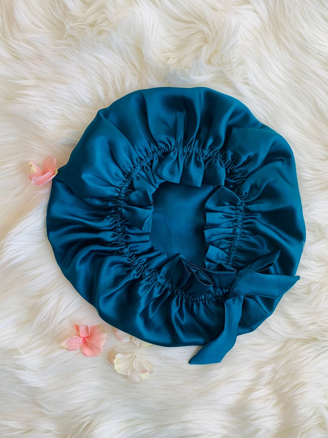 100% Mulberry Silk Caps | Silk Bonnets | Hair care | Beauty | Silk Turban - Double Layered Long Tie