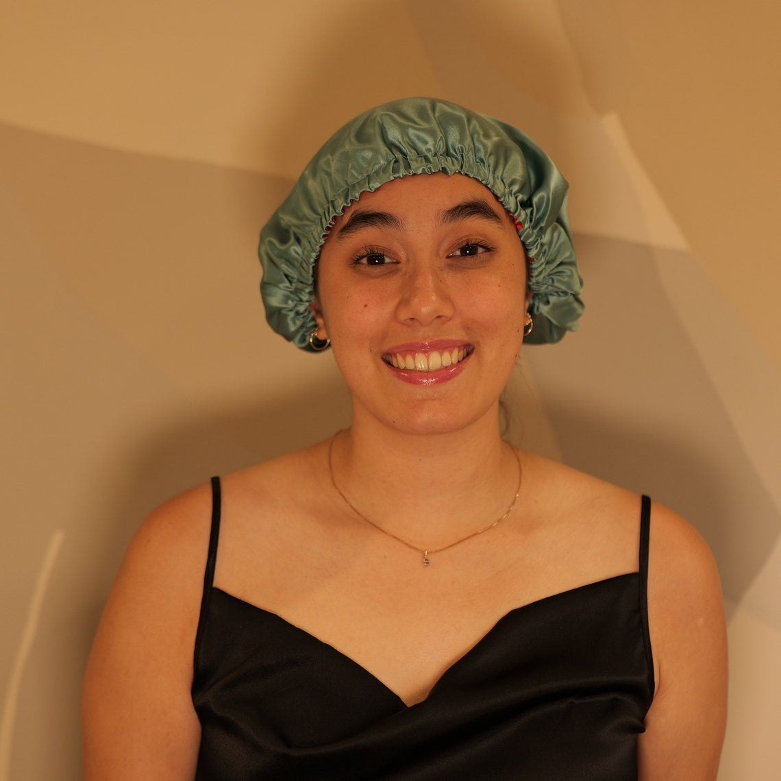 Pure Mulberry Silk Hair Bonnet The Venetians | Double Layer Reversible Silk Lining | Adjustable Elastic | Red and Green Night Bonnet Gift