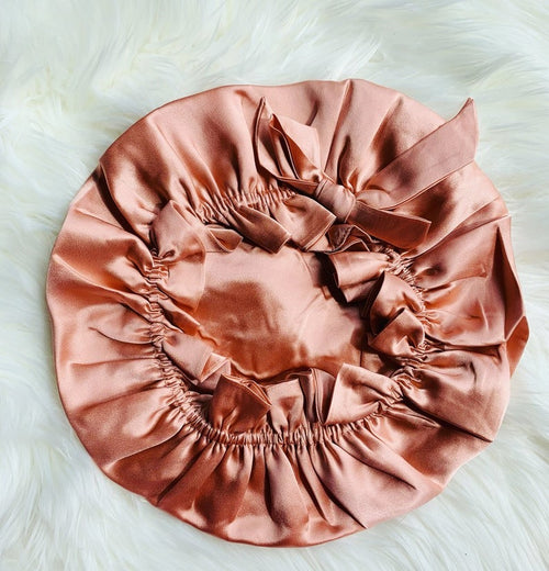 100% Mulberry Silk Caps | Silk Bonnets | Hair care | Beauty | Silk Turban - Double Layered Long Tie