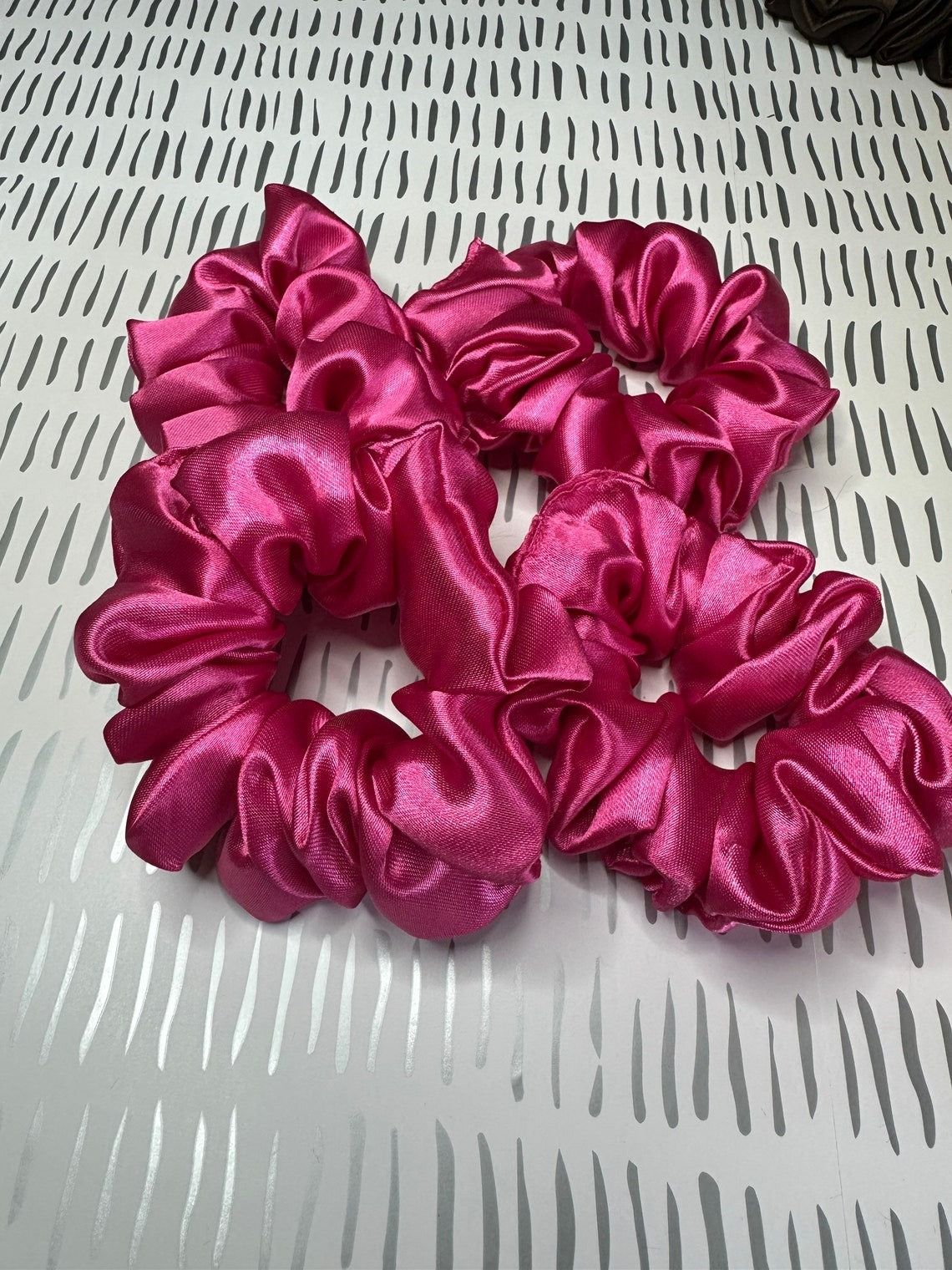 Silky Satin Scrunchies for protecting and styling hair, handmade satin scrunchies