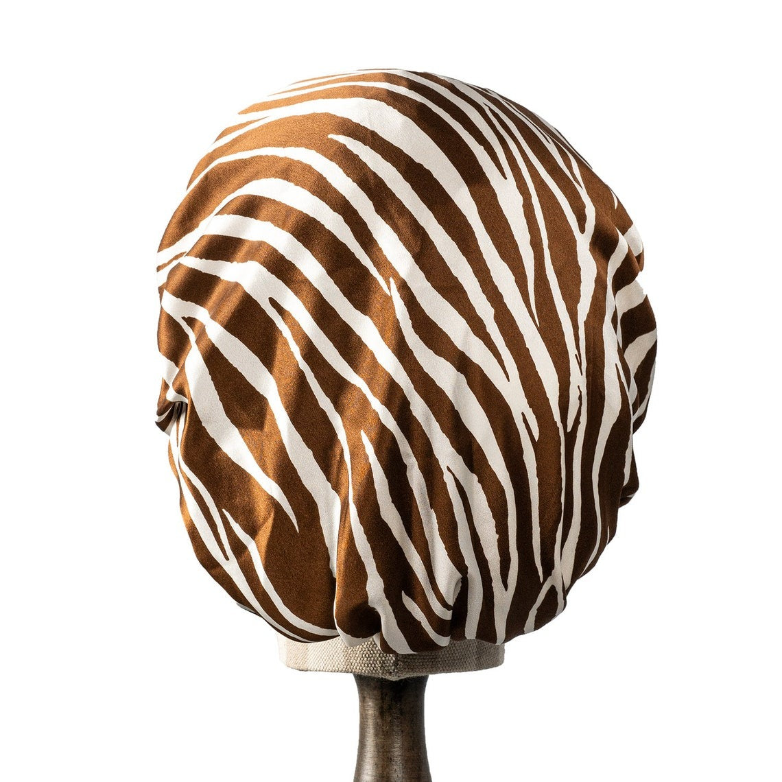 Pure Mulberry Silk Hair Bonnet Zebra | Double Layer Reversible with Silk Lining | Adjustable Elastic | Animal Print Night Bonnet Gift