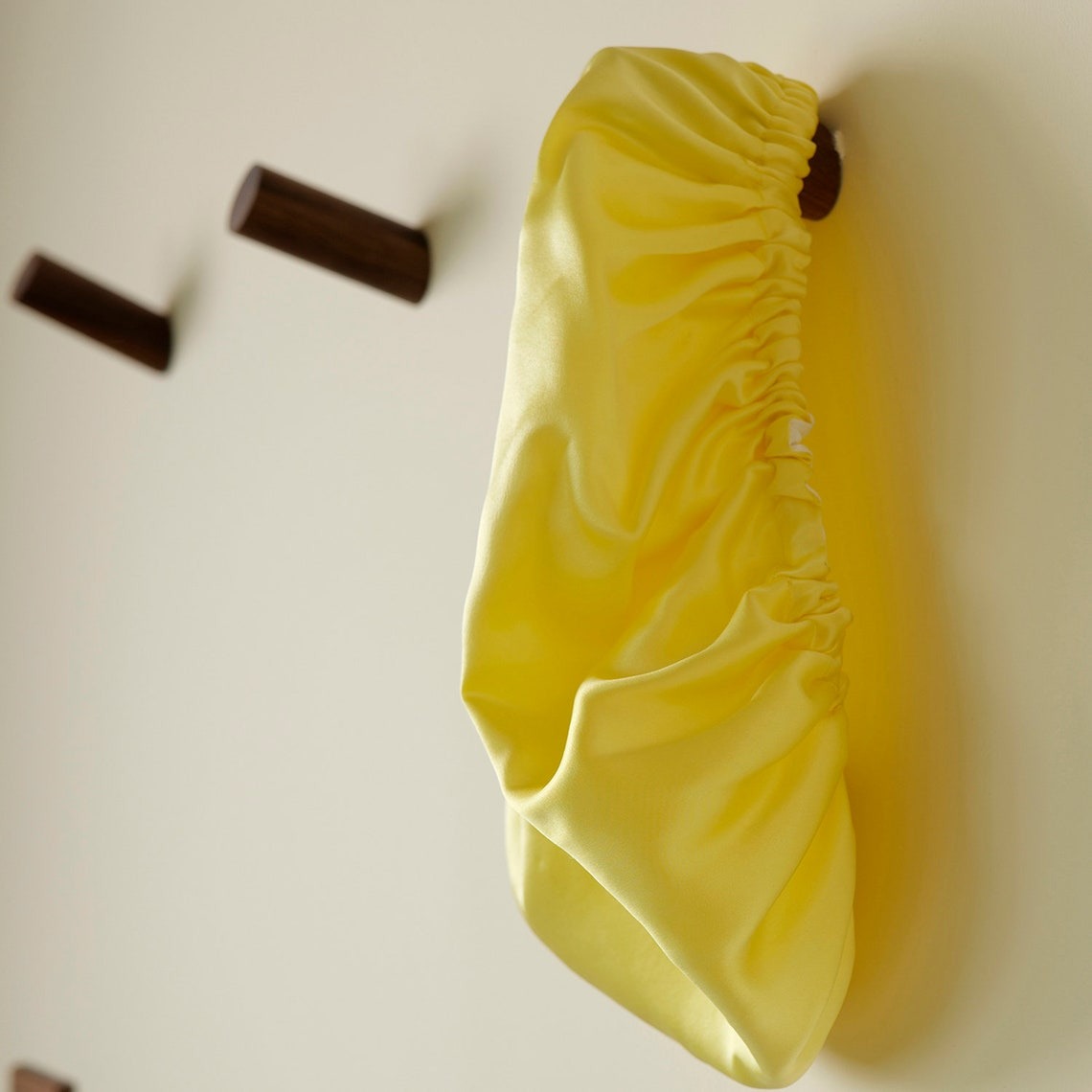 Pure Mulberry Silk Hair Bonnet Daffodil | Double Layer Reversible with Silk Lining | Adjustable Elastic | Lemon Yellow Night Bonnet Gift