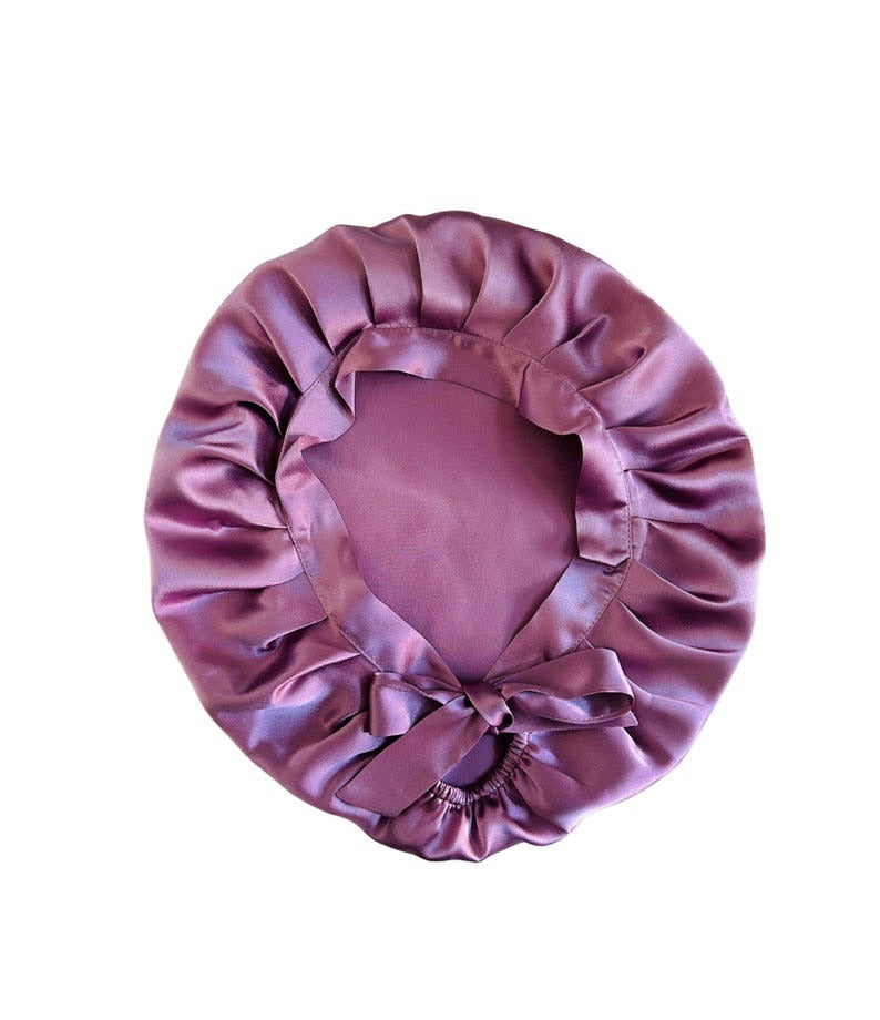 100% Mulberry Silk Caps | Silk Bonnets | Hair care | Beauty | Silk Turban - Single Layer Long Tie