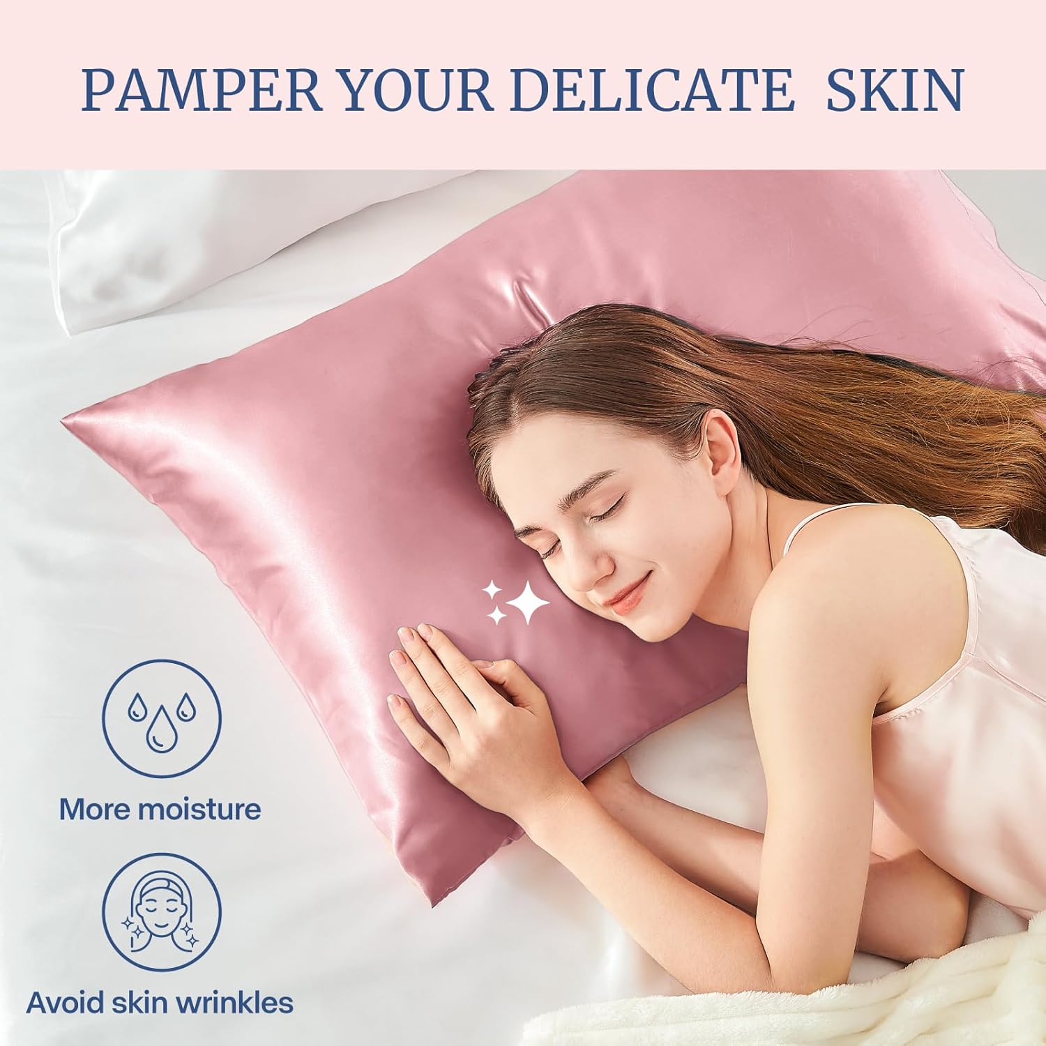 BEDELITE Satin Body Pillow Cover