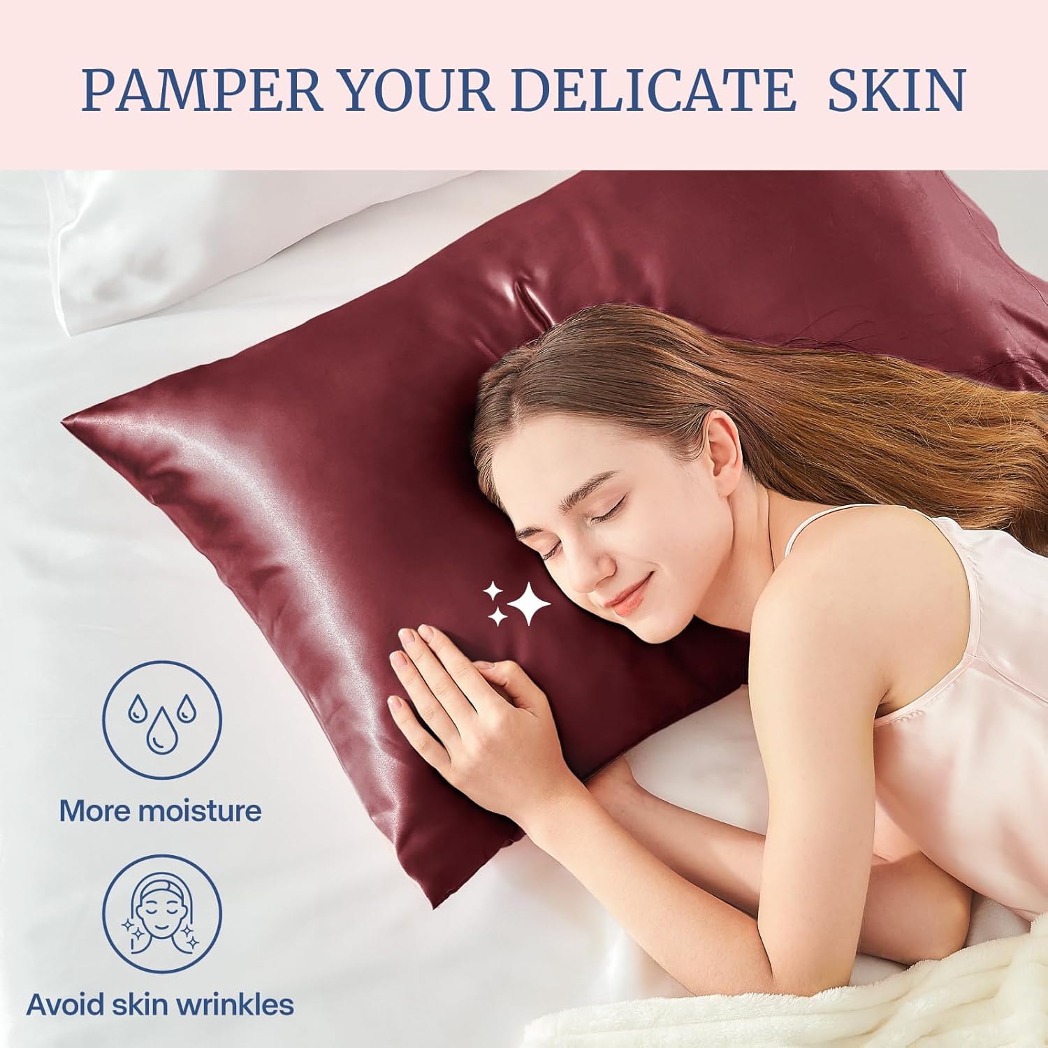 BEDELITE Satin Body Pillow Cover