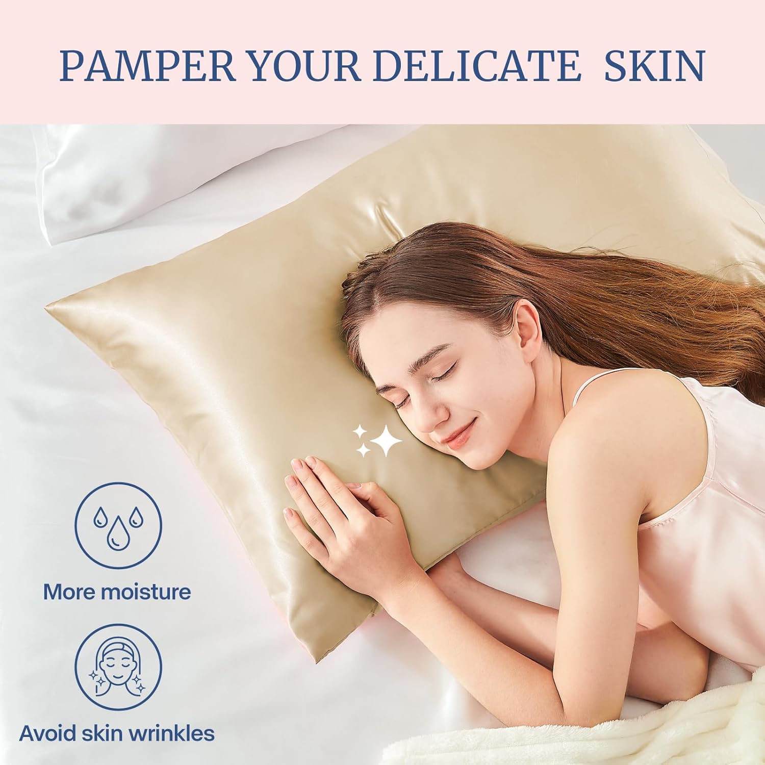 BEDELITE Satin Body Pillow Cover