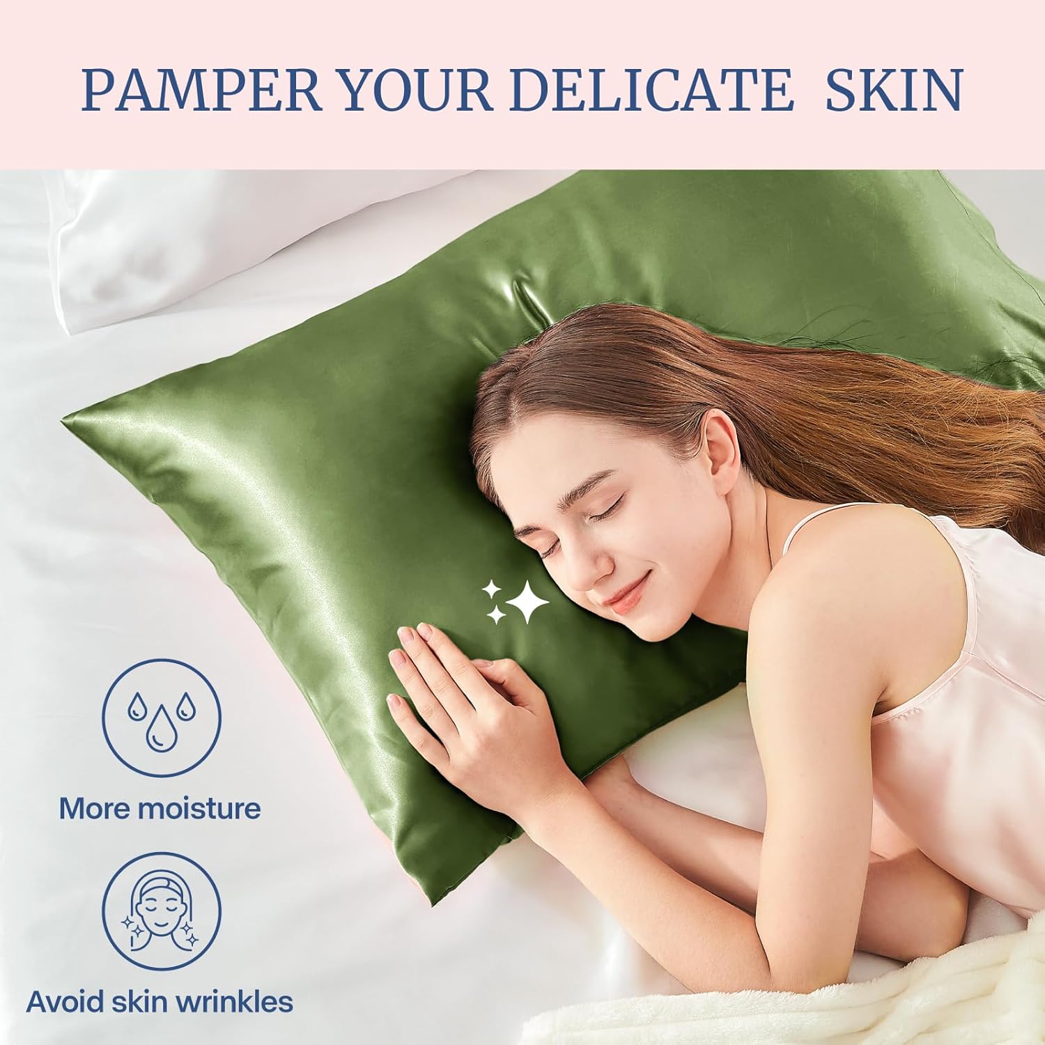 BEDELITE Satin Body Pillow Cover