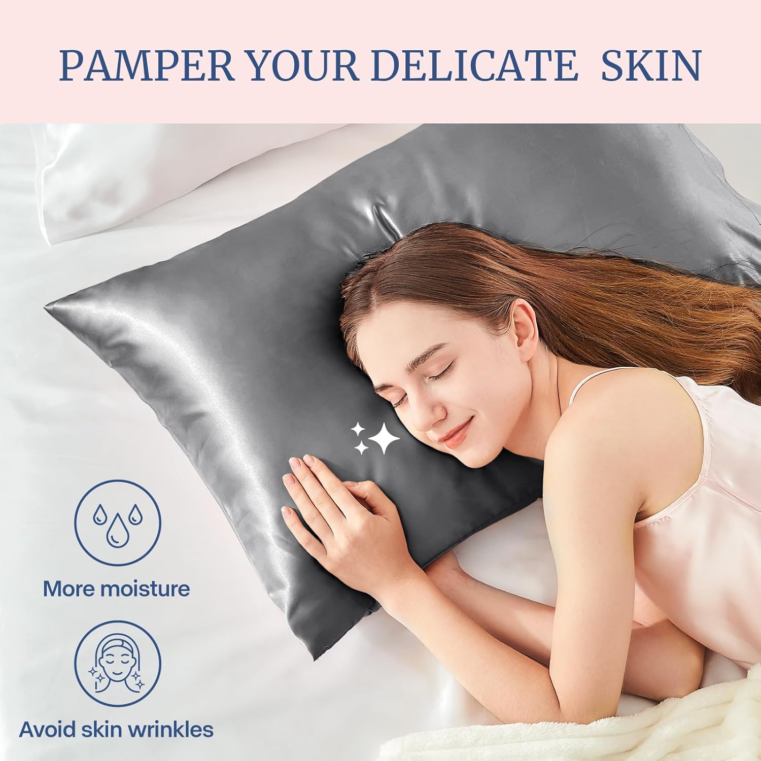 BEDELITE Satin Body Pillow Cover